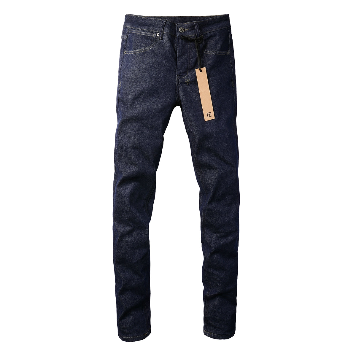 Vaqueros rectos azul marino con diseño minimalista 3011