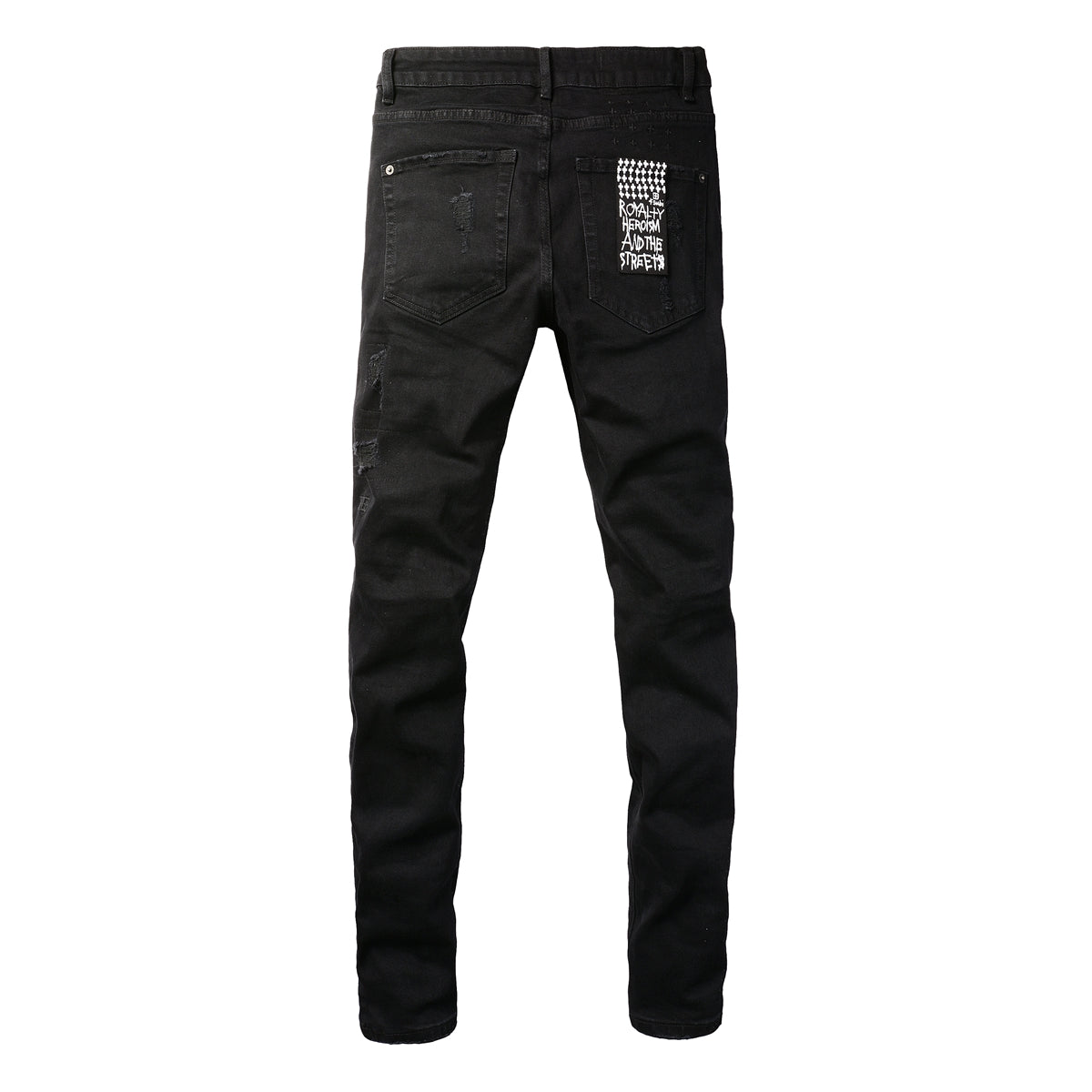 Vaqueros ajustados Jet Black con logo 3016