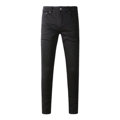 Man Skinny Fits Designer Jeans Denim Slim for Guys Mens Black Classic Biker Hip Hop Rock Jogger Big and Tall Moto 800