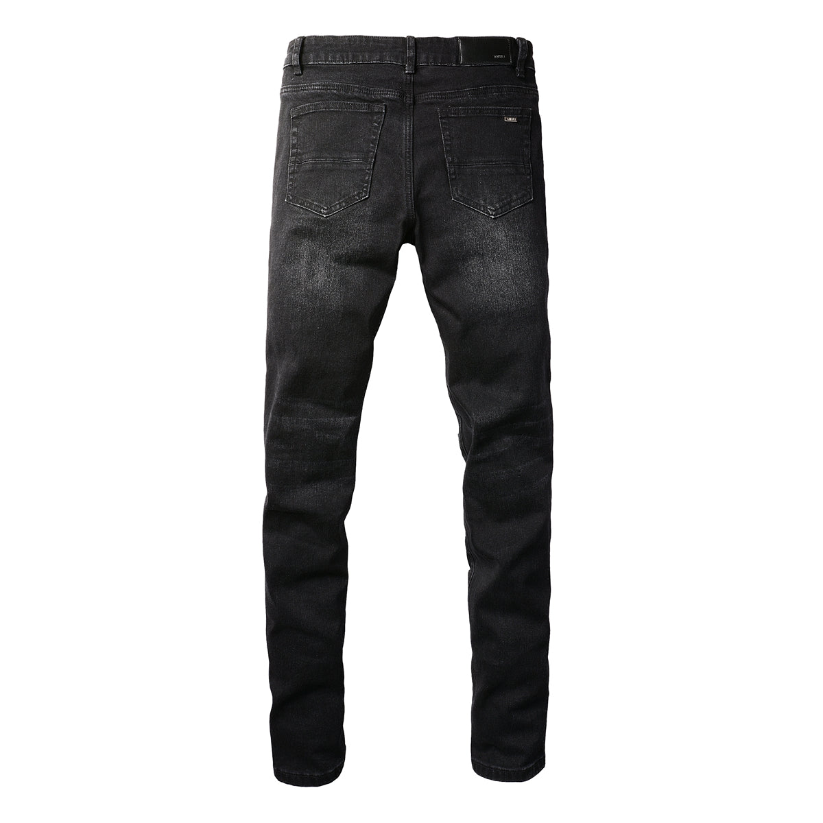 European and American Street Tide Ripped Patch Jeans High Street Tide Men's Elastic Slim Pants #(891-8833)